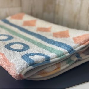 Plush Colourful Aztec Print Bathroom Runner